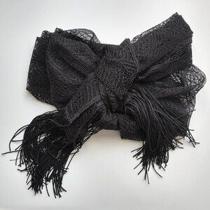 Elegant Black Lace Scarf